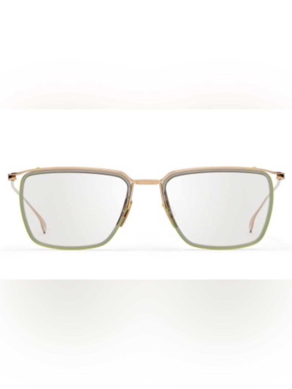 Dita Schema One DTX106-55-01 Gold & Transparent Frame Square Eyeglasses Japan